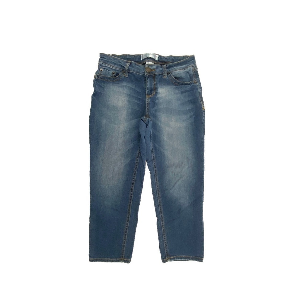 No Boundaries‎ Cropped Women's size 9 Medium Wash Blue Denim jeans